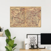 Delaware, Maryland, Virginia, West Virginia Poster (Thuiskantoor)
