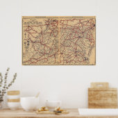 Delaware, Maryland, Virginia, West Virginia Poster (Keuken)