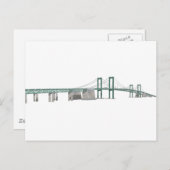 Delaware Memorial Bridge: 3D-model: Briefkaart (Voorkant / Achterkant)