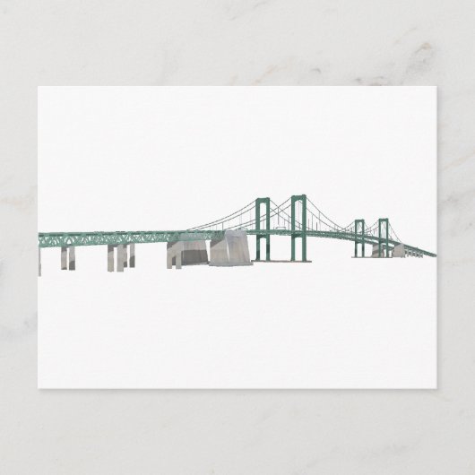 Delaware Memorial Bridge: 3D-model: Briefkaart (Voorkant)