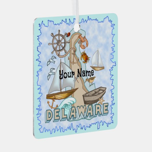 Delaware Metalen Ornament (Voorkant Rechts)