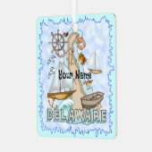 Delaware Metalen Ornament (Voorkant links)