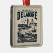 Delaware Metalen Ornament (Rechts)