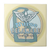 Delaware Nurse Caduceus Tile Tegeltje (Voorkant)