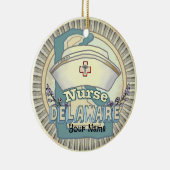 Delaware Nurse Keramisch Ornament (Rechts)