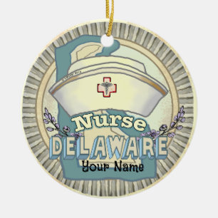 Delaware Nurse Keramisch Ornament