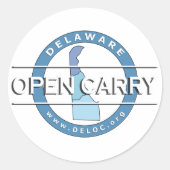 Delaware Open Carry Sticker (Voorkant)