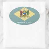 Delaware Ovale Sticker (Tas)