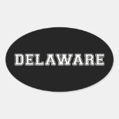 Delaware Ovale Sticker (Voorkant)