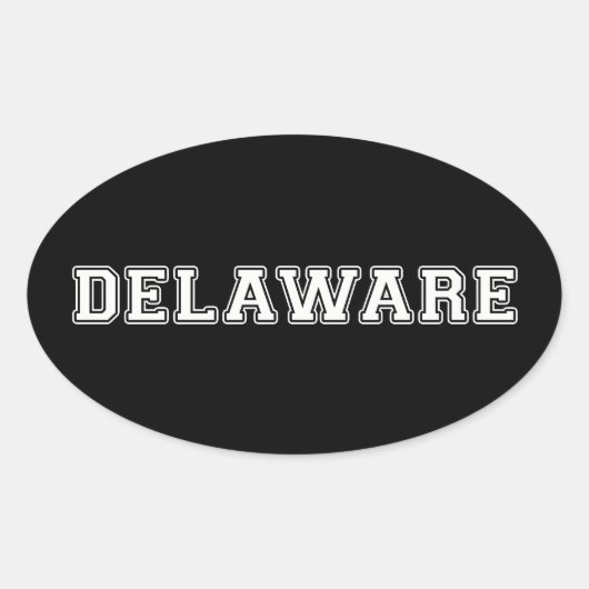 Delaware Ovale Sticker (Voorkant)