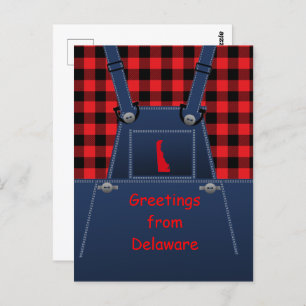 Delaware Overalls Buffalo Play Briefkaart