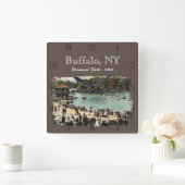 Delaware Park Buffalo NY Custom Vierkante Klok (Huis)