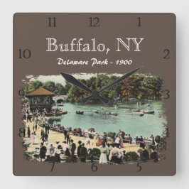  Delaware Park Buffalo NY Custom Vierkante Klok