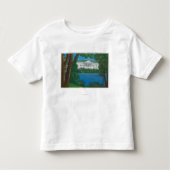 Delaware Park Historical Bldg en Lake Uitzicht Kinder Shirts (Voorkant)