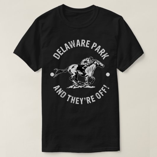Delaware Park Racetrack Horse Racing Fan Equestria T-shirt (Design voorkant)
