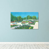 Delaware Park Roos Garden Uitzicht Canvas Afdruk (Insitu (Houten vloer))