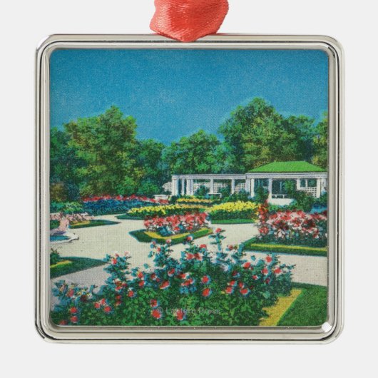 Delaware Park Roos Garden Uitzicht Metalen Ornament (Voorkant)