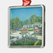 Delaware Park Roos Garden Uitzicht Metalen Ornament (Links)