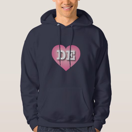 Delaware Pink Fade Heart - Ik hou van DE Hoodie (Voorkant)