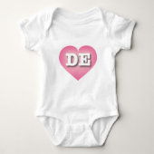 Delaware Pink Fade Heart - Ik hou van DE Romper (Voorkant)