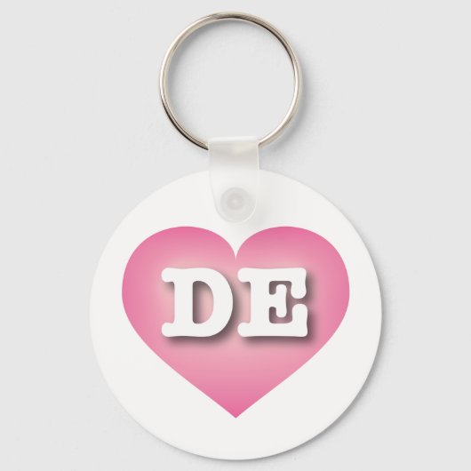 Delaware Pink Fade Heart - Ik hou van DE Sleutelhanger (Voorkant)