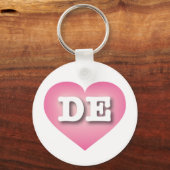 Delaware Pink Fade Heart - Ik hou van DE Sleutelhanger (Voorkant)
