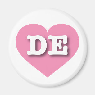 Delaware Pink Heart - Ik hou van DE Magneet
