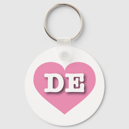 Delaware Pink Heart - Ik hou van DE Sleutelhanger (Voorkant)