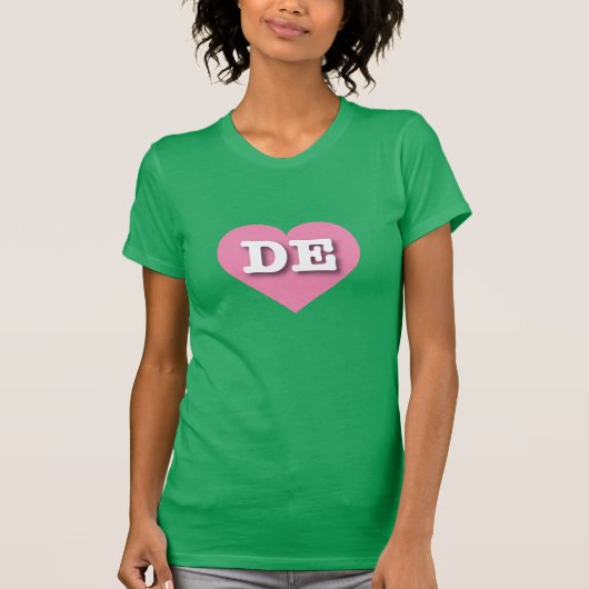 Delaware Pink Heart - Ik hou van DE T-shirt (Voorkant)