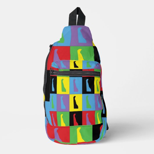 Delaware Pop Art State Pattern Sling Bag (Voorkant)