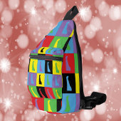 Delaware Pop Art State Pattern Sling Bag