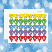 Delaware Rainbow Hearts Briefkaart