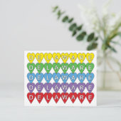Delaware Rainbow Hearts Briefkaart (Staand voorkant)