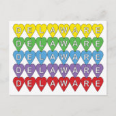 Delaware Rainbow Hearts Briefkaart (Voorkant)