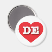 Delaware Red Heart - Ik hou van DE Magneet (Voorkant / Achterkant)
