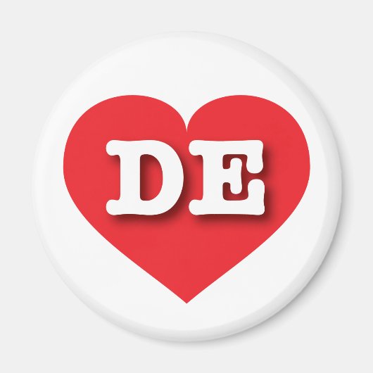 Delaware Red Heart - Ik hou van DE Magneet (Voorkant)