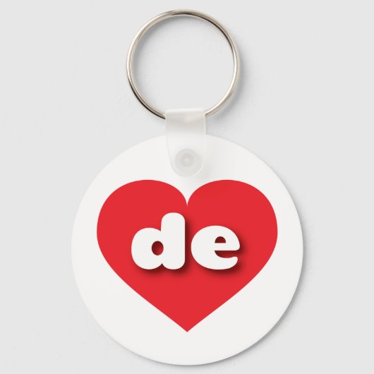 Delaware Red Heart - Ik hou van DE Sleutelhanger (Voorkant)