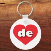 Delaware Red Heart - Ik hou van DE Sleutelhanger (Voorkant)