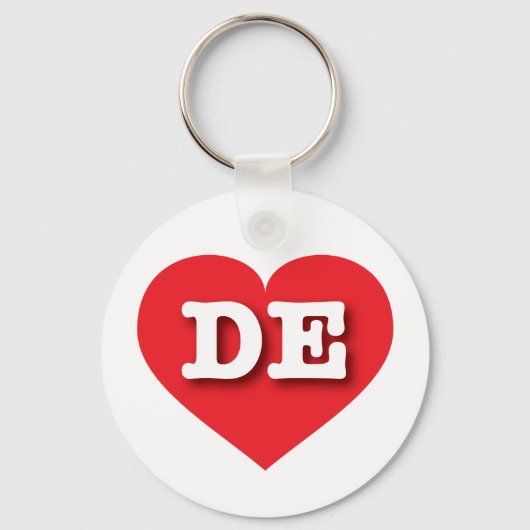 Delaware Red Heart - Ik hou van DE Sleutelhanger (Voorkant)