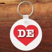Delaware Red Heart - Ik hou van DE Sleutelhanger (Voorkant)