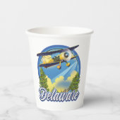 Delaware reislogo papieren bekers (Voorkant)