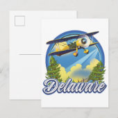 Delaware reislogo uitnodiging briefkaart (Voorkant / Achterkant)