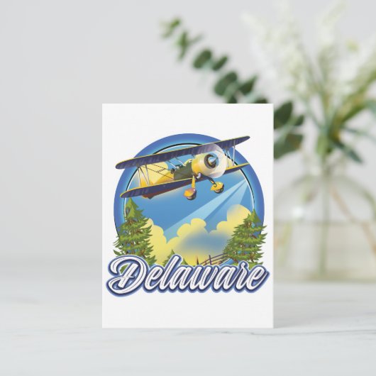 Delaware reislogo uitnodiging briefkaart (Staand voorkant)
