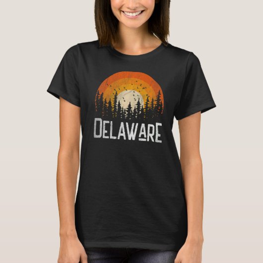 Delaware Retro Style  70s 80s 90s Home T-shirt (Voorkant)