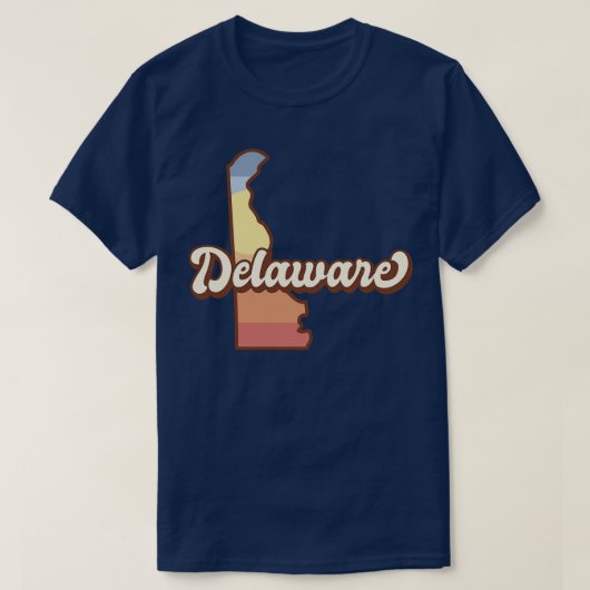 Delaware Retro T-shirt (Design voorkant)