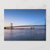 Delaware River, Ben Franklin Bridge Briefkaart (Voorkant)