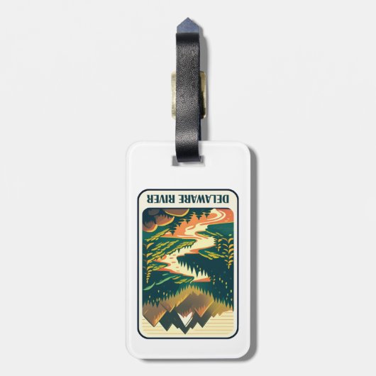 Delaware River Colors Bagagelabel (Achterkant verticaal)