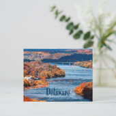 Delaware River Fall Leaves Briefkaart (Staand voorkant)