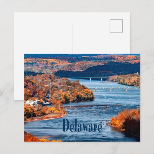 Delaware River Fall Leaves Briefkaart (Voorkant / Achterkant)
