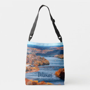 Delaware River Fall Leaves Crossbody Tas
